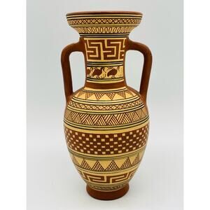 Greek Pottery, Replica, Hand Made Geometric Amphora 800B.C.
